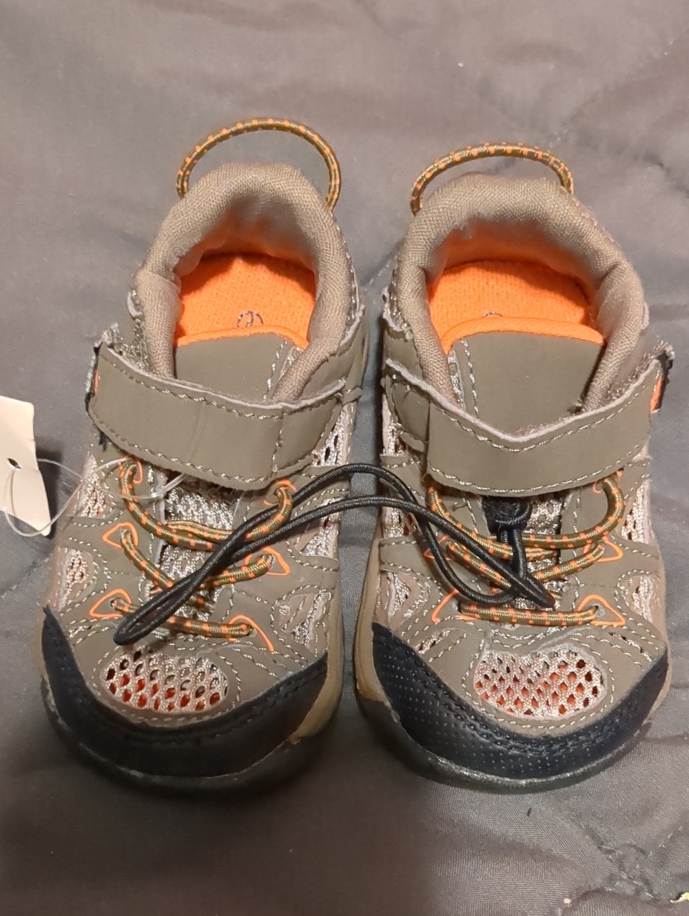 George Gray and Orange Baby Walker Sneakers